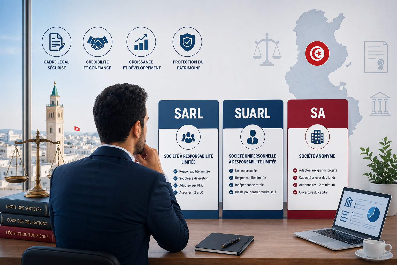 je veux une image SARL, SUARL ou SA : Quelle forme juridique choisir en Tunisie ?